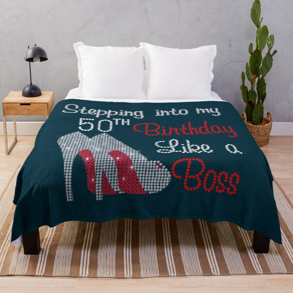 Item preview, Womens Stepping Into My 50th Birthday Like A Boss 50 Years Old T-Shirt designed and sold by RalinaAturino.