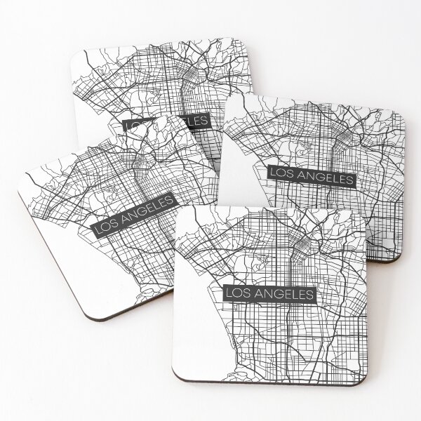 Item preview, Los Angeles Street Map Black and White Transparent designed and sold by HelloGentry.