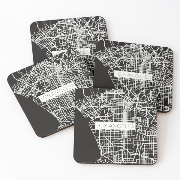 Item preview, Los Angeles Street Map White and Black designed and sold by HelloGentry.