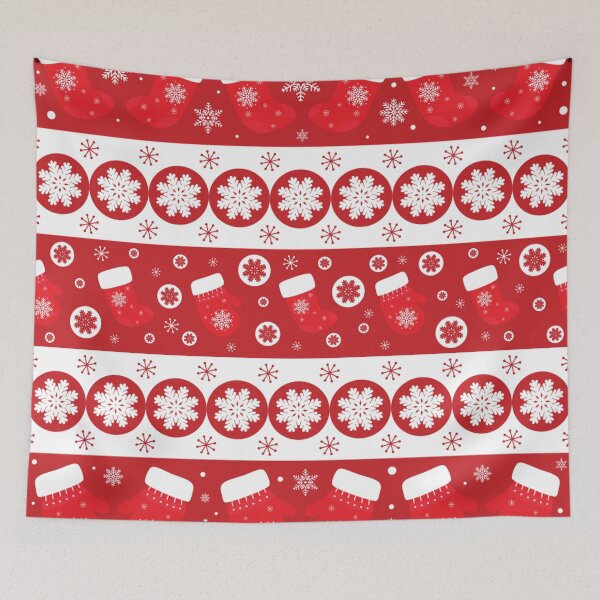 Item preview, Christmas Stocking Mittens Snowflakes Classic Rudolph Holidays Happy Merry Xmas designed and sold by treasure-crafts.
