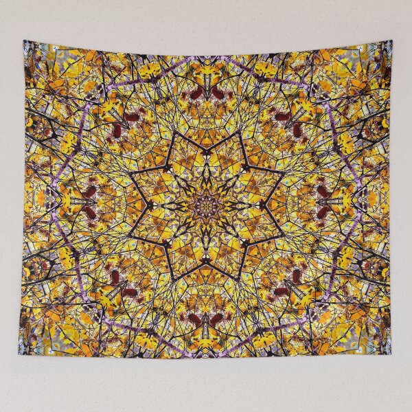 Item preview, Autumn Leaves Star Mandala with Yellow and Orange designed and sold by Sara Graham-Costain.