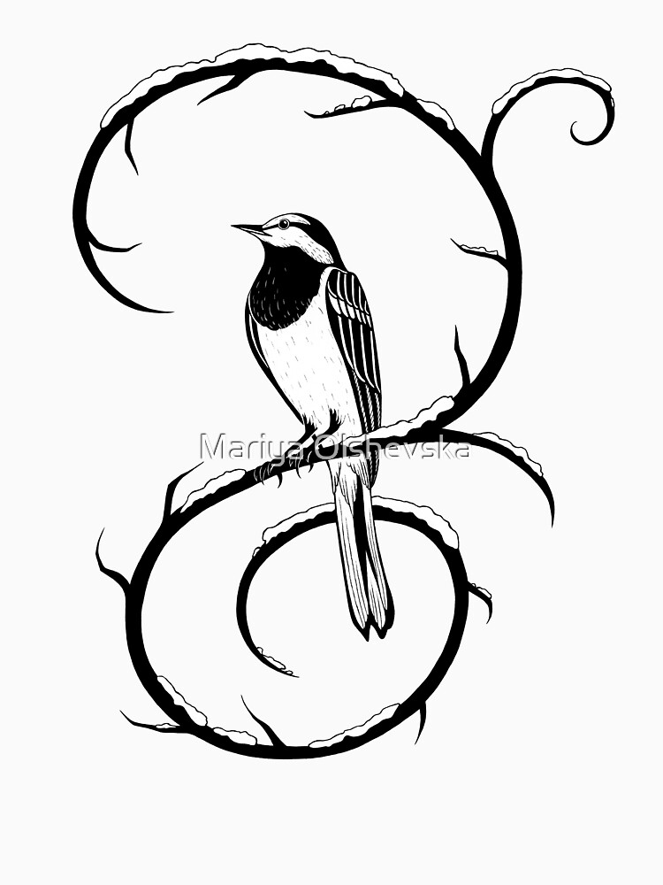 White Wagtail Sitting on a Swirl by OzureFlame