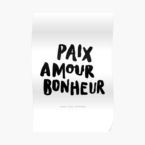 Bonheur Posters Redbubble