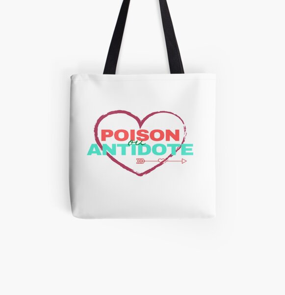 Dadju Collection version Poison ou Antidote rouge et bleu Tote bag doublé