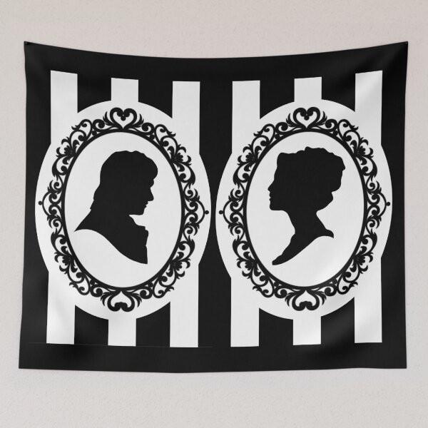 Item preview, Siluetas de orgullo y prejuicio, Elizabeth y Mr.Darcy designed and sold by Jadorefourier.