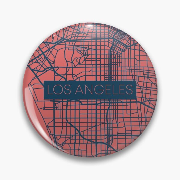 Item preview, Los Angeles Street Map Blue and Pink designed and sold by HelloGentry.