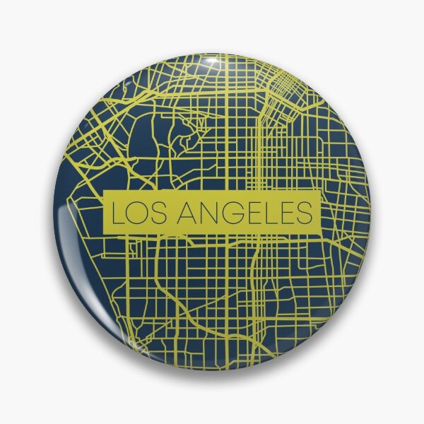 Artikelvorschau, Los Angeles Straßenkarte Gelb und Blau entworfen und verkauft von HelloGentry.