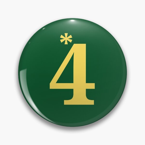 Item preview, Number 4 Camp Pin designed and sold by acquiredstyle.