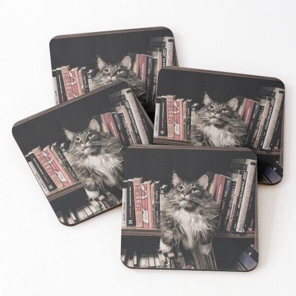 Item preview, Cat on a Bookshelf Library designed and sold by AlteredAtelier.