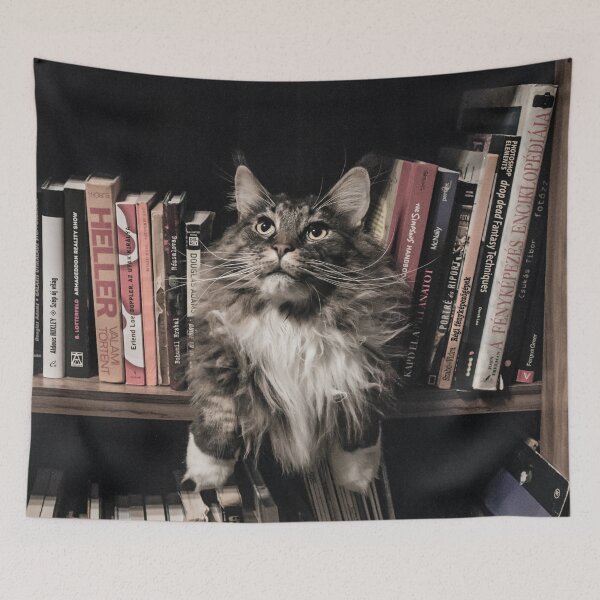 Item preview, Cat on a Bookshelf Library designed and sold by AlteredAtelier.