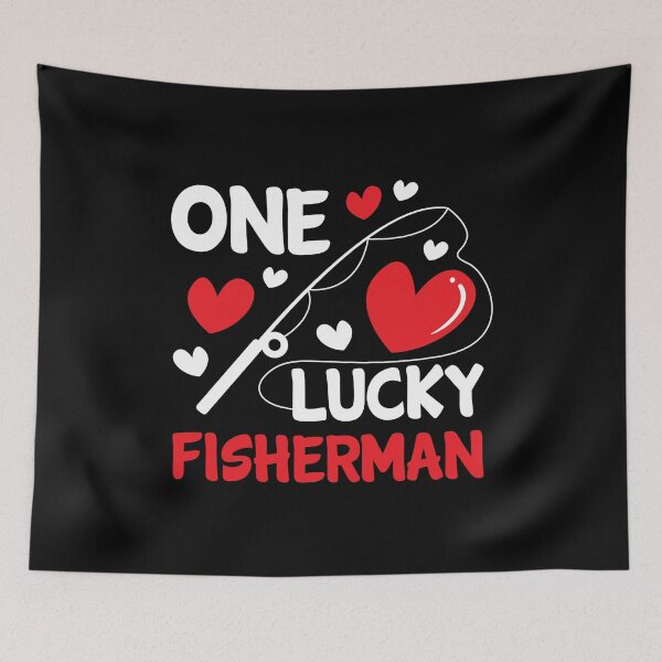Item preview, Fishing Couple One Lucky Fisherman Hearts Gift designed and sold by haselshirt.
