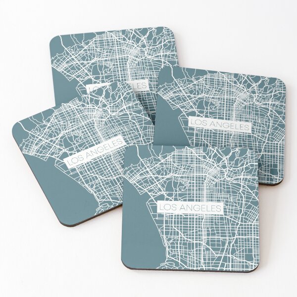Item preview, Los Angeles Street Map White and Blue designed and sold by HelloGentry.