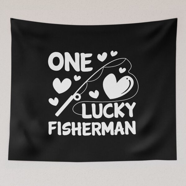 Item preview, Fishing Couple One Lucky Fisherman Fish Rod Gift designed and sold by haselshirt.