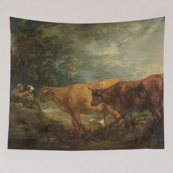Item preview, Wooded Landscape with Rustic Lovers and Two Cows - Thomas Gainsborough - 1788 designed and sold by CJET.