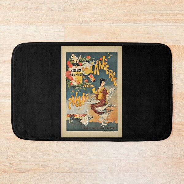 Item preview, retro la lanterne aux pivoines botan doro publie dans le courrier dhaiphong designed and sold by CorasPosters.