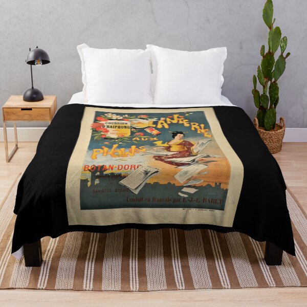 Item preview, retro la lanterne aux pivoines botan doro publie dans le courrier dhaiphong designed and sold by CorasPosters.