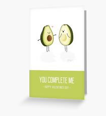 Avocados - 'You Complete Me' Valentines Day Card Greeting Card