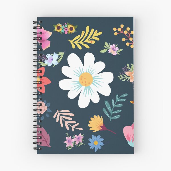 Item preview, Random Floral Pattern 2 Dark Blue Background designed and sold by AliCatOriginals.
