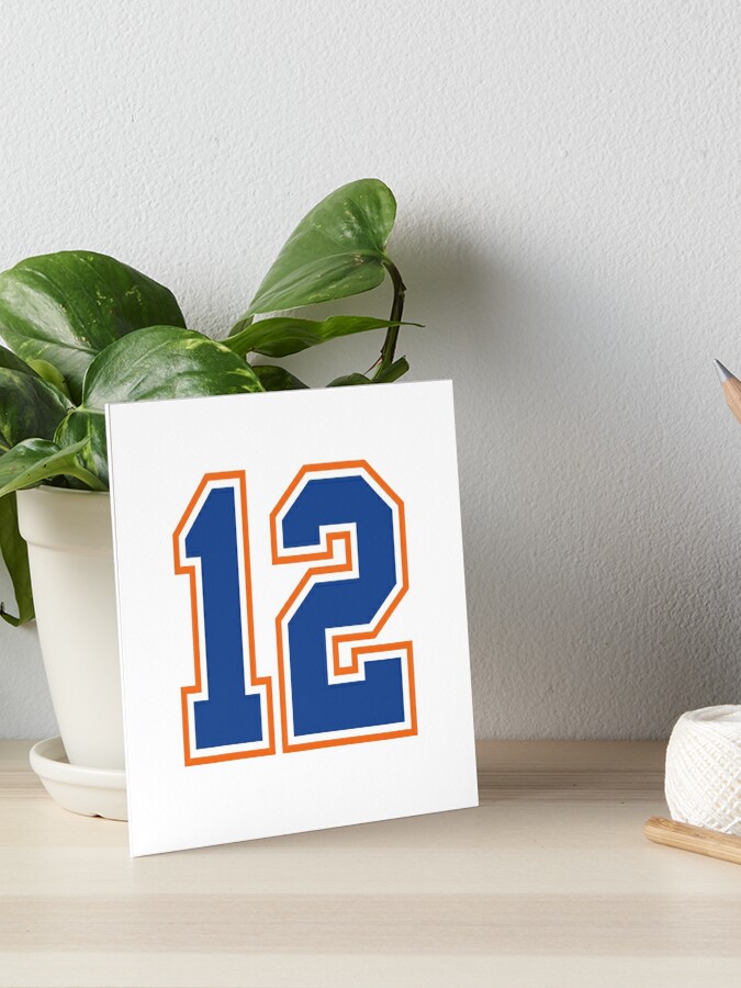 Twelve Jersey Number Sports 12 | Art Board Print