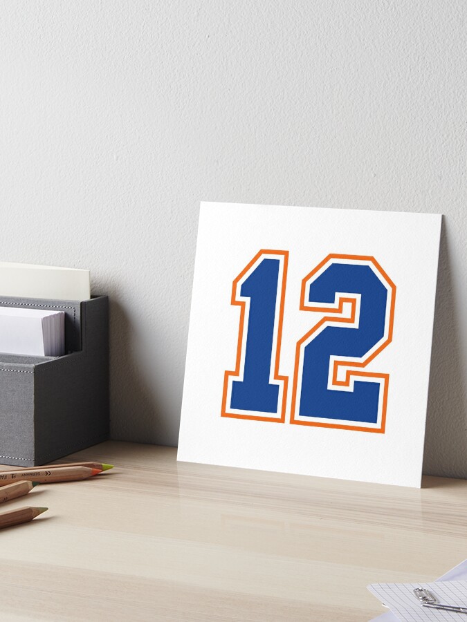 Twelve Jersey Number Sports 12 | Art Board Print