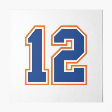 Twelve Jersey Number Sports 12 | Art Board Print