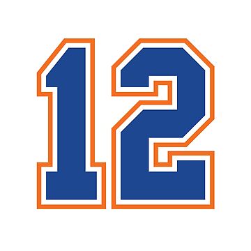 12 Sports Jersey Number T-Shirt for Fan or Player #12