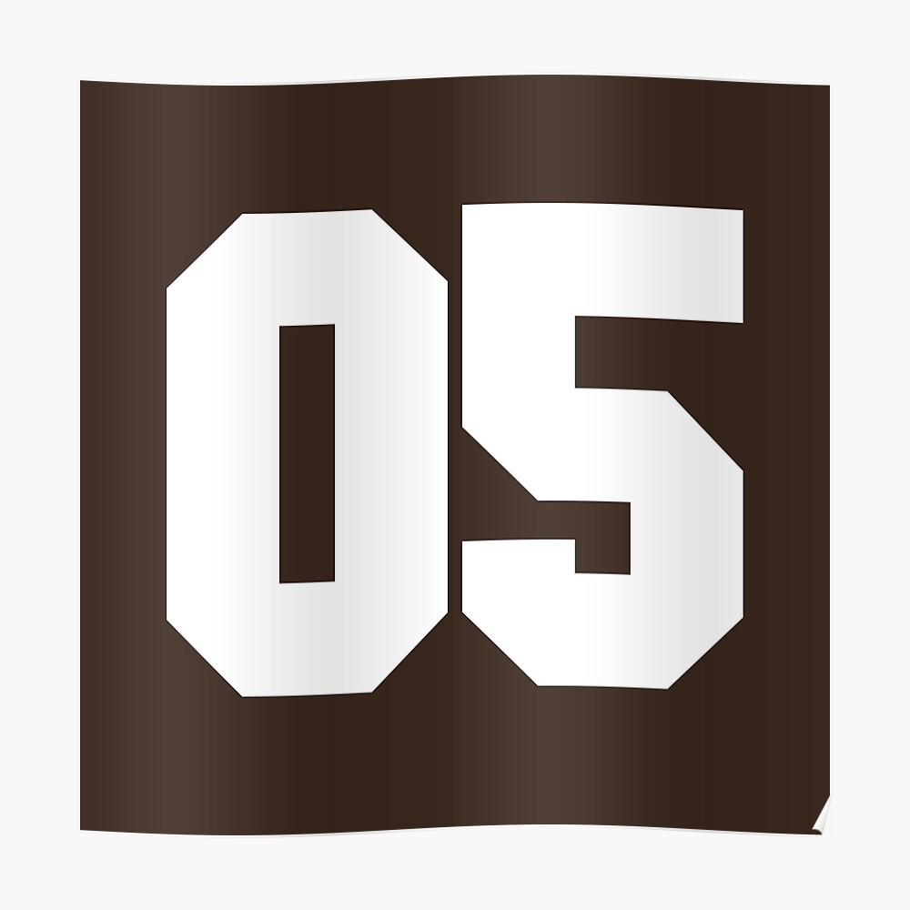 5 Number Cleveland Sports Five Brown Jersey Sticker for Sale by