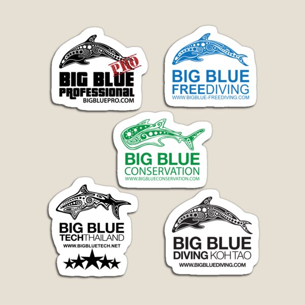 Artikelvorschau, Big Blue Diving Sticker und Magnet Pack entworfen und verkauft von BigBlueDiving.