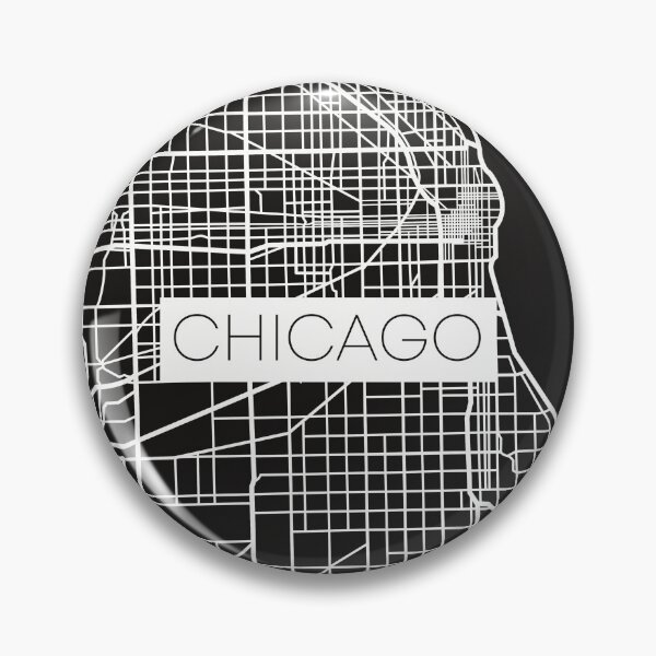 Item preview, Chicago Street Map White and Black designed and sold by HelloGentry.