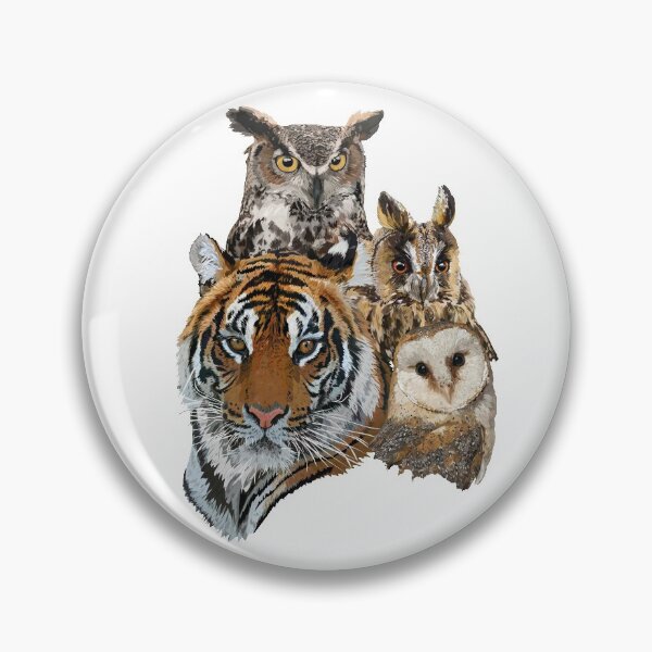 Item preview, Bengal tiger and owls designed and sold by obscurite.