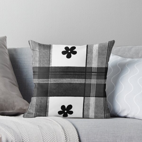 Item preview, Black and White Lining with Flower Design designed and sold by RazaFarooq.