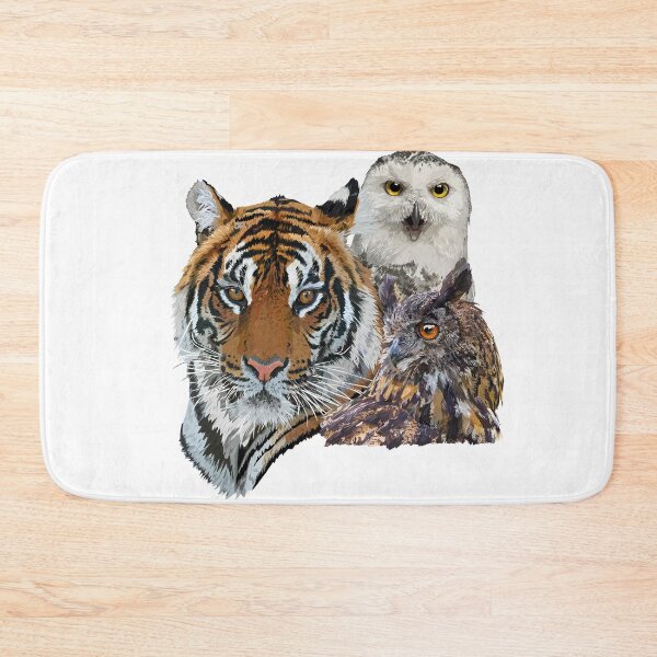 Item preview, Bengal tiger and owls designed and sold by obscurite.