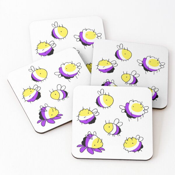 Item preview, nonbinary bees designed and sold by snowysaur.