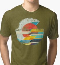 Digital Sun Horizon Tri-blend T-Shirt