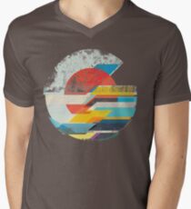 Digital Sun Horizon Men's V-Neck T-Shirt