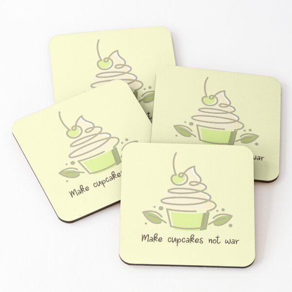Item preview, Make cupcakes not war - Vanilla cupcake day design designed and sold by wingdingr.