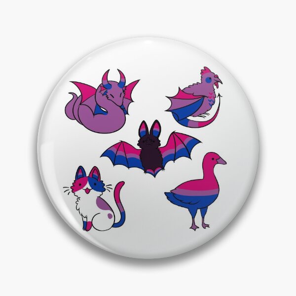 Item preview, bisexual pride animals designed and sold by snowysaur.