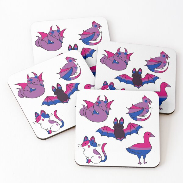 Item preview, bisexual pride animals designed and sold by snowysaur.