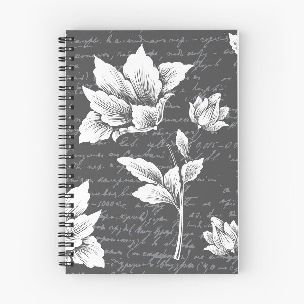 Item preview, Artistic Tropical Floral  Drawing Text black and white  designed and sold by Artcraft-Ink.