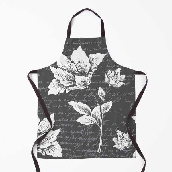 Item preview, Artistic Tropical Floral Drawing Text black and white designed and sold by Artcraft-Ink.