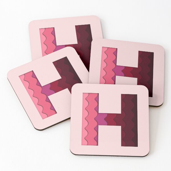Item preview, 3D Papercut Alphabet -  H - Girly Pink designed and sold by AuroCreatives.