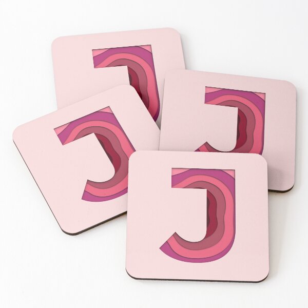 Item preview, 3D Papercut Alphabet -  J - Girly Pink designed and sold by AuroCreatives.