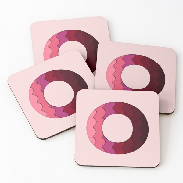 Item preview, 3D Papercut Alphabet -  O - Girly Pink - ocean wave designed and sold by AuroCreatives.