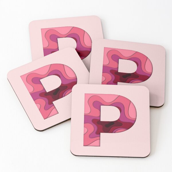 Item preview, 3D Papercut Alphabet -  P - Girly Pink designed and sold by AuroCreatives.
