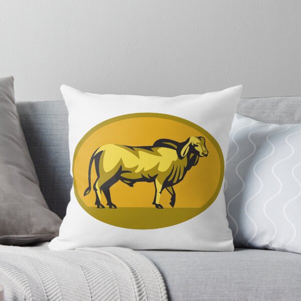 Item preview, Brahman Bull Oval Retro designed and sold by patrimonio.