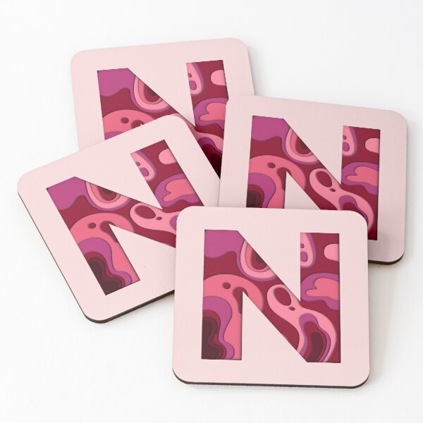 Item preview, 3D Papercut Alphabet -  N - Girly Pink designed and sold by AuroCreatives.