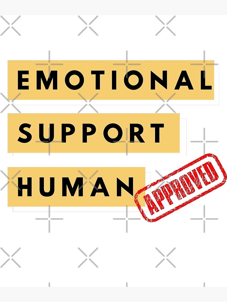 quot emotional support human certified emotional support human quot Poster for