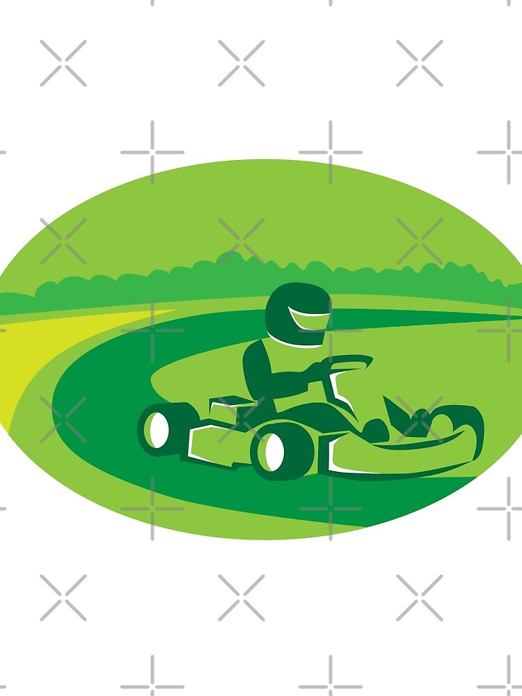 Go Kart Racing Oval Retro by patrimonio