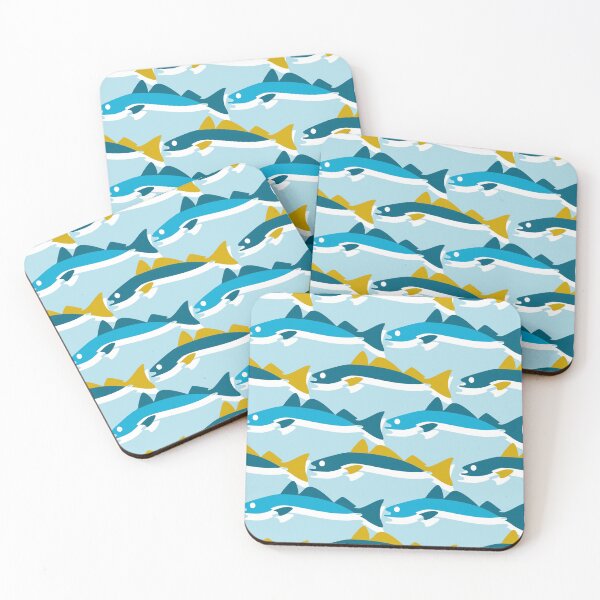 Item preview, Blue Yellow Sardine Pattern designed and sold by lanolga.