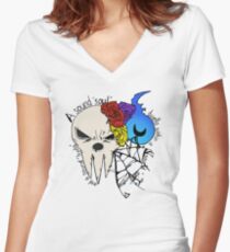 soul eater Women's Fitted V-Neck T-Shirt